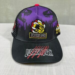 OVO Jurassic Park Headgear Classics Trucker Hat Black Purple Snapback Mens